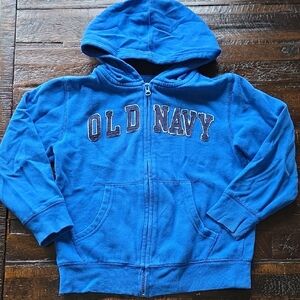 Old Navy Kids Bright Blue Zip-Up Hoodie Size Small 6/7